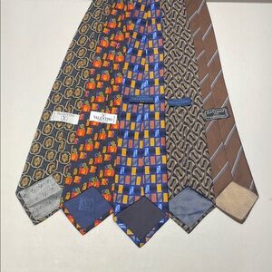 Valentino Multicolor Patterned Silk Ties